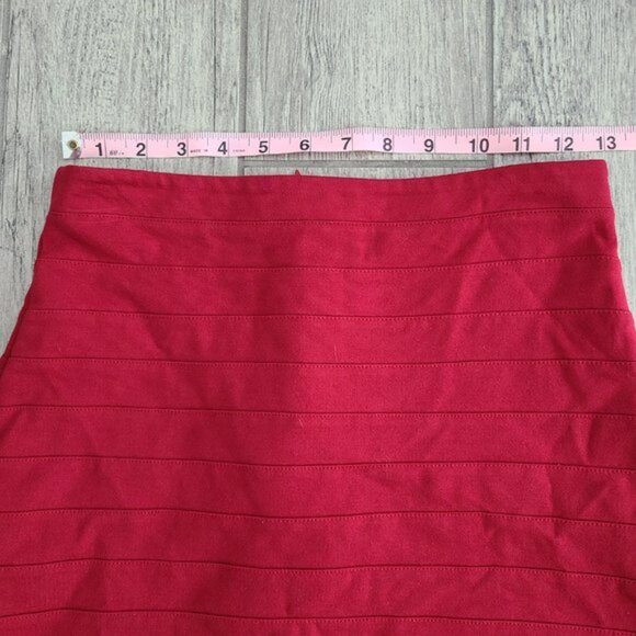 Express women's pleated red mini skirt size 00 - Picture 6 of 8